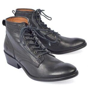 Frye Carson lace up black boots 8.5